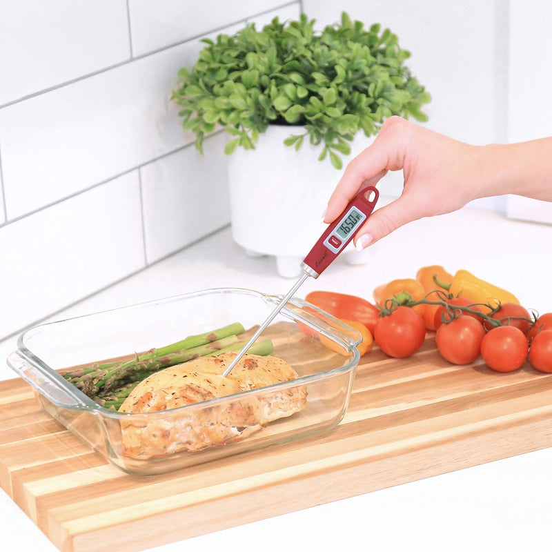 Escali DH1 Gourmet Digital Meat Thermometer with Extra Long Probe, NSF Certified, Red - Image 5